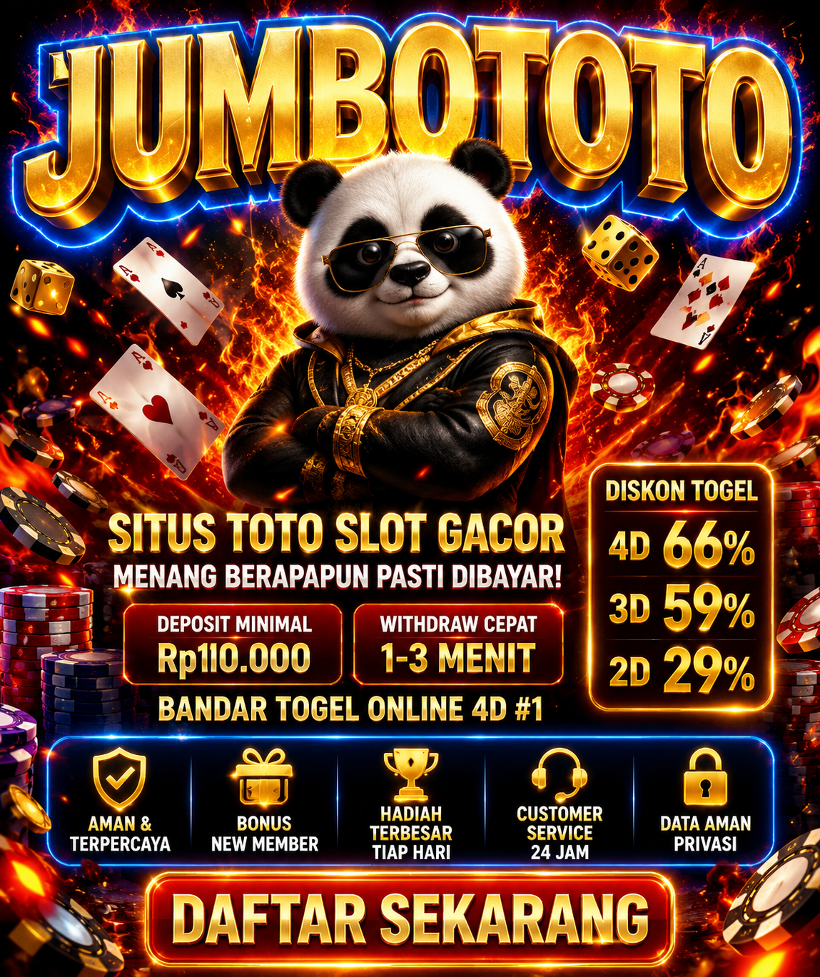 JUMBOTOTO ⚡️ Situs Toto Slot Gacor Hari Ini & Bandar Togel Online 4D Resmi #1