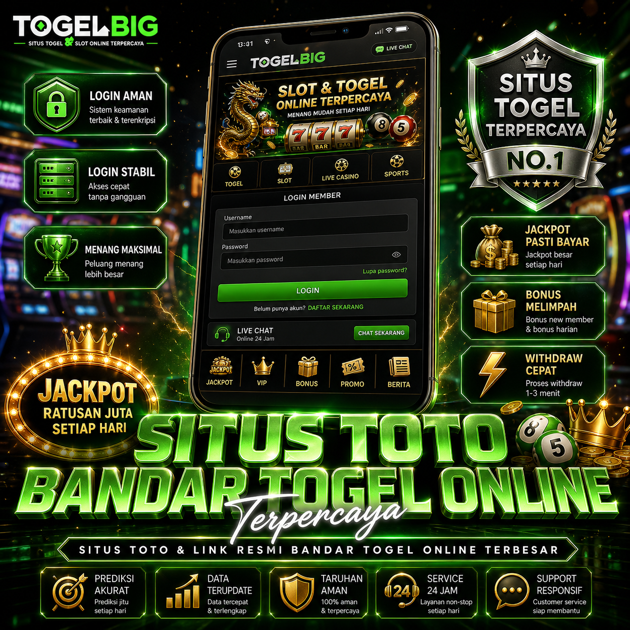TOGELBIG - Siaran Bandar Togel Online dengan Pasaran Terpopuler 2026